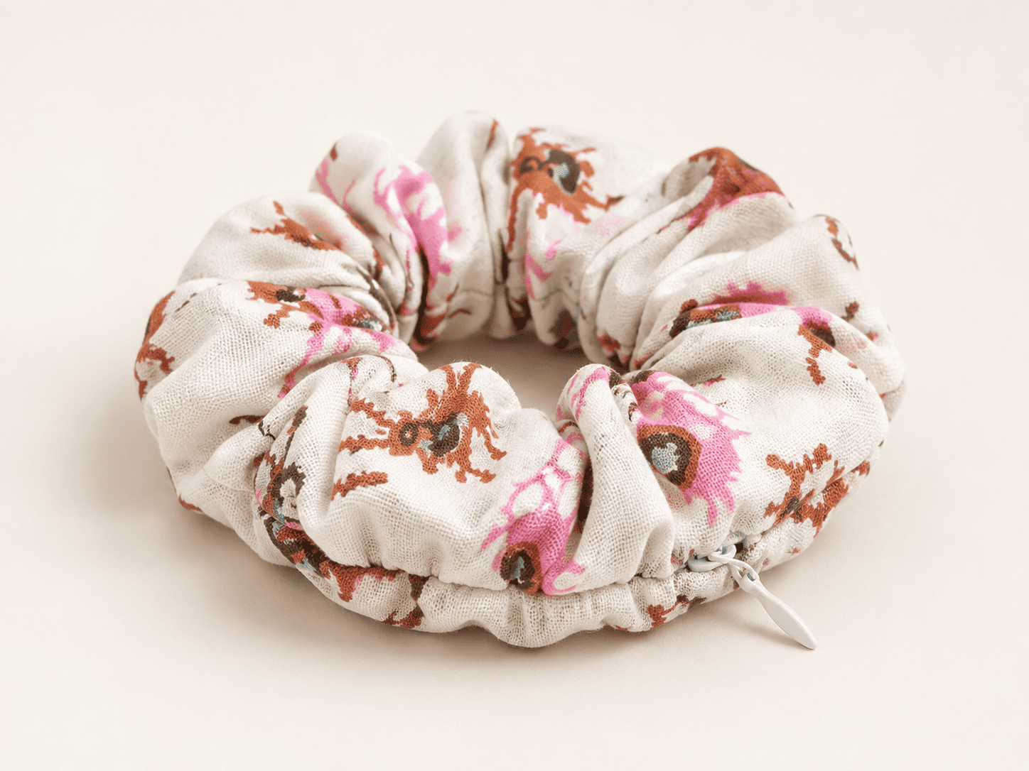 Whimsical Print zipper scrunchie